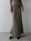 ruched waist long skirt