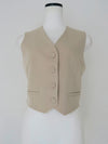 raw hem single vest