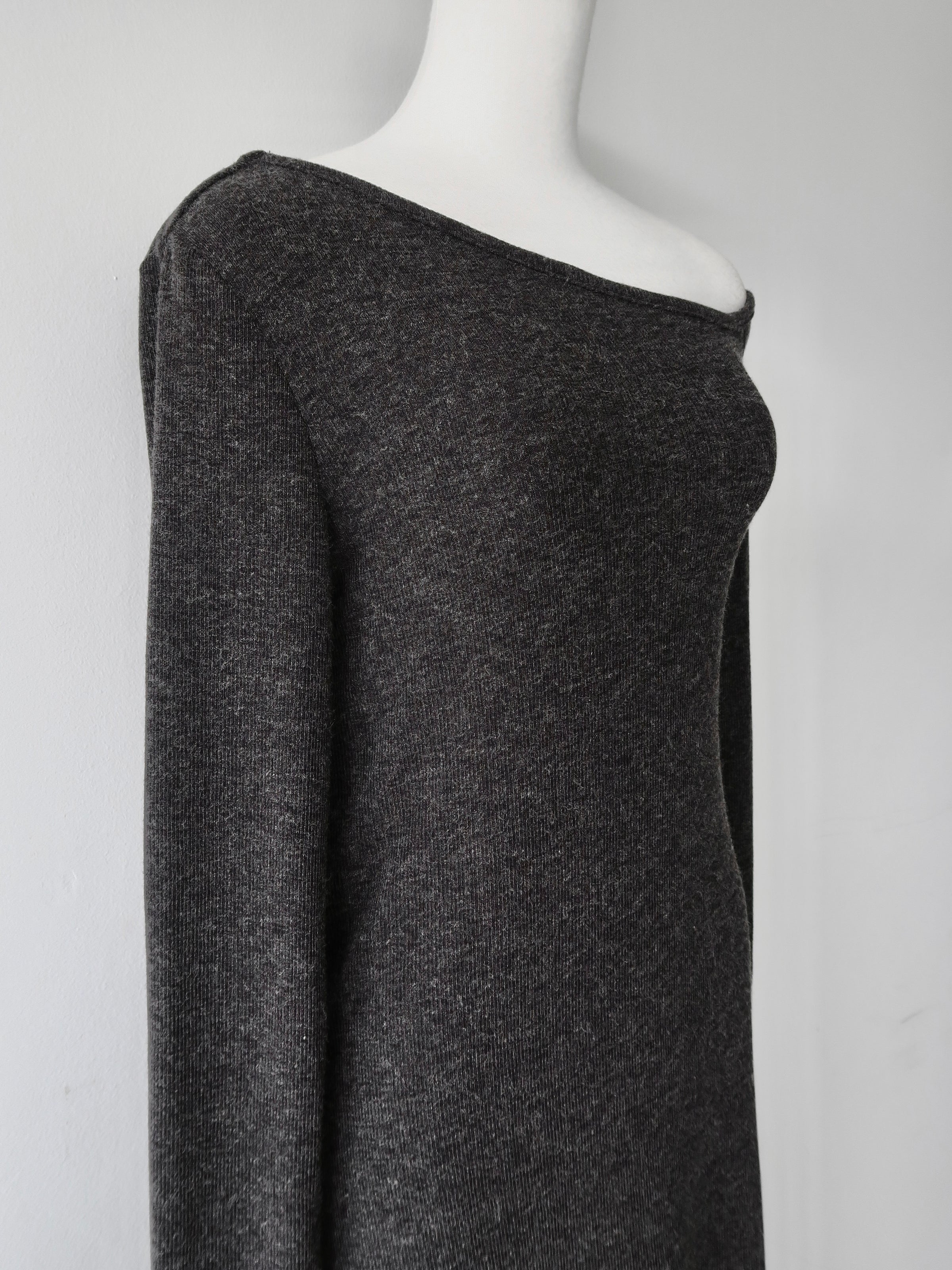 loose shoulder long dress