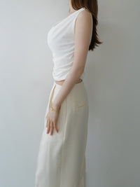 fluid drape neck top