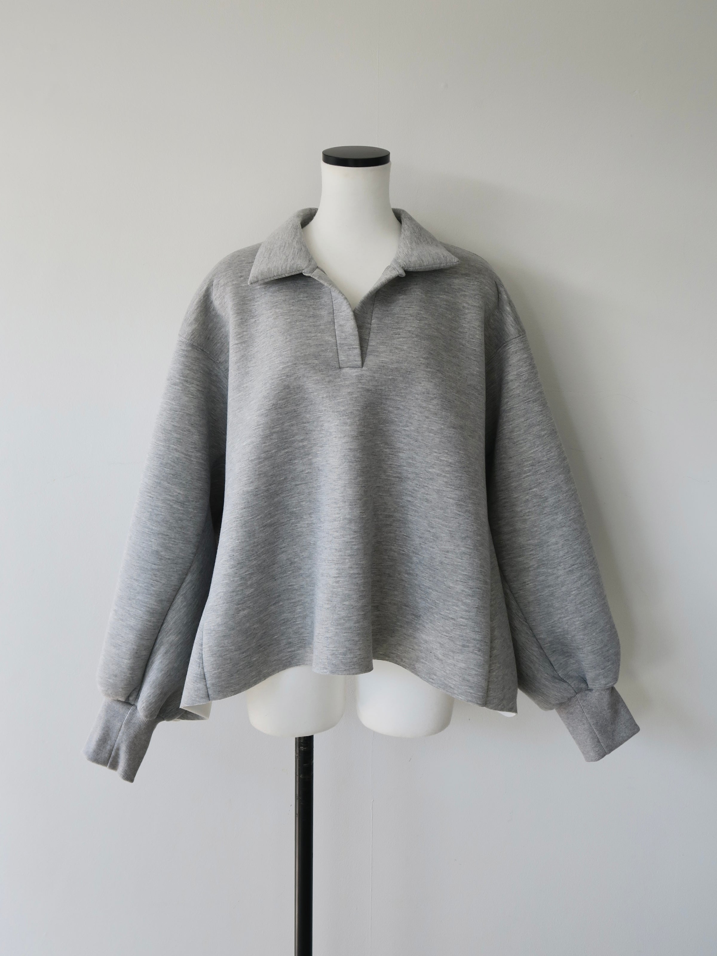 open neck sweat top