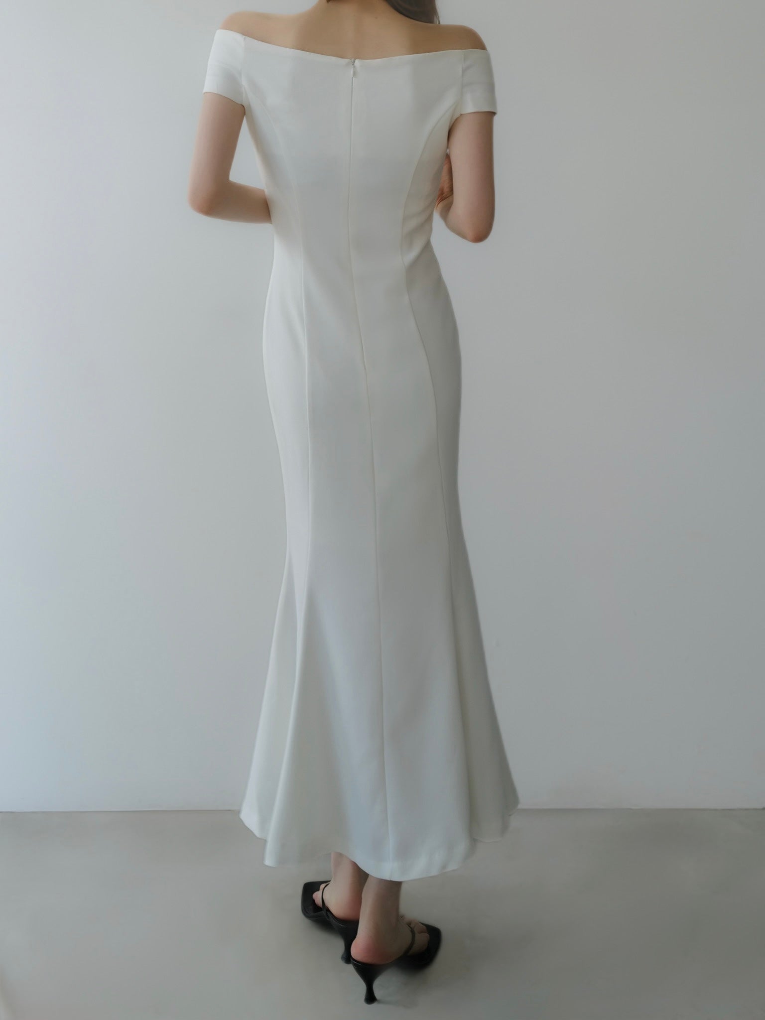 drape mermaid dress