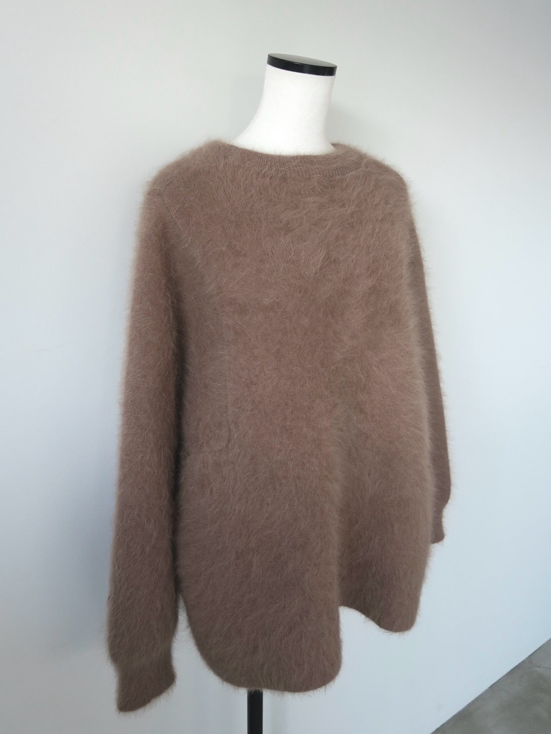round neck angora knit