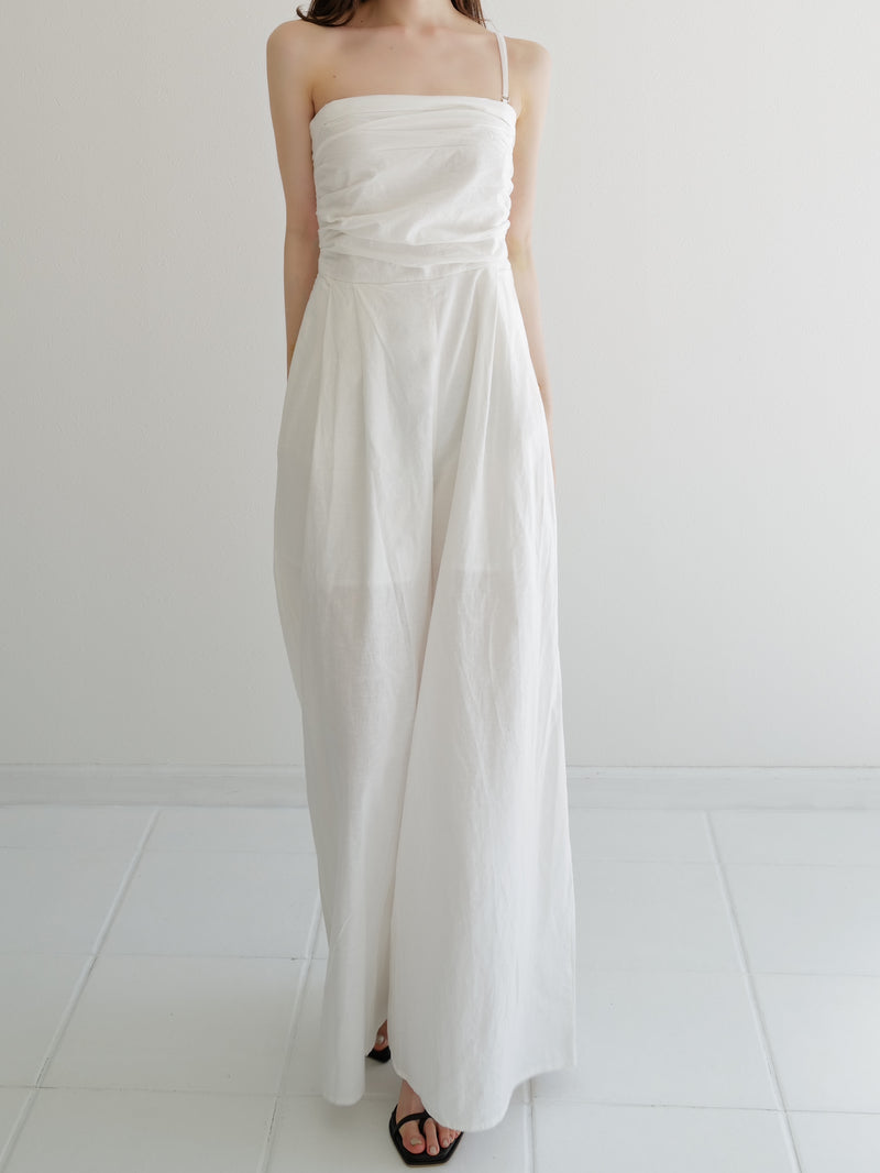 gathered bare jumpsuits
