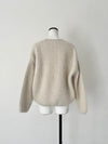 angora balloon knit cardigan