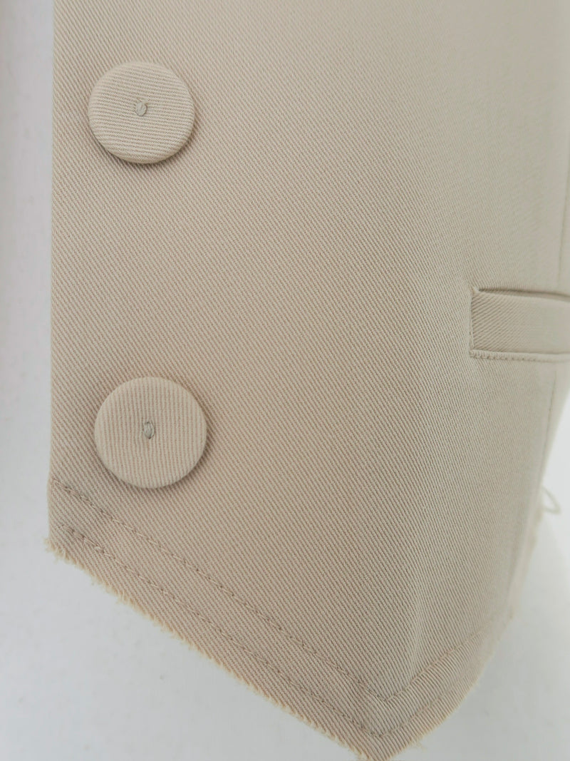 raw hem single vest