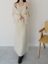 angora maxi knit dress