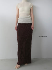 sample sale / fringe knit tight skirt