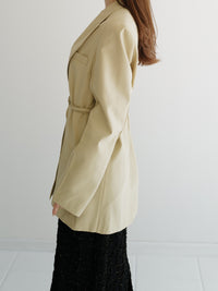 wool belted tailored jacket