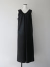 vegan leather v neck dress