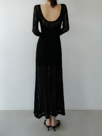romantic lace sheer back dress