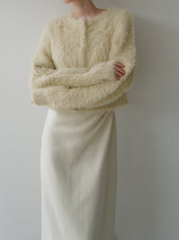 mink-like fur cardigan