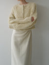 mink-like fur cardigan
