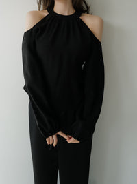 halter neck chiffon blouse