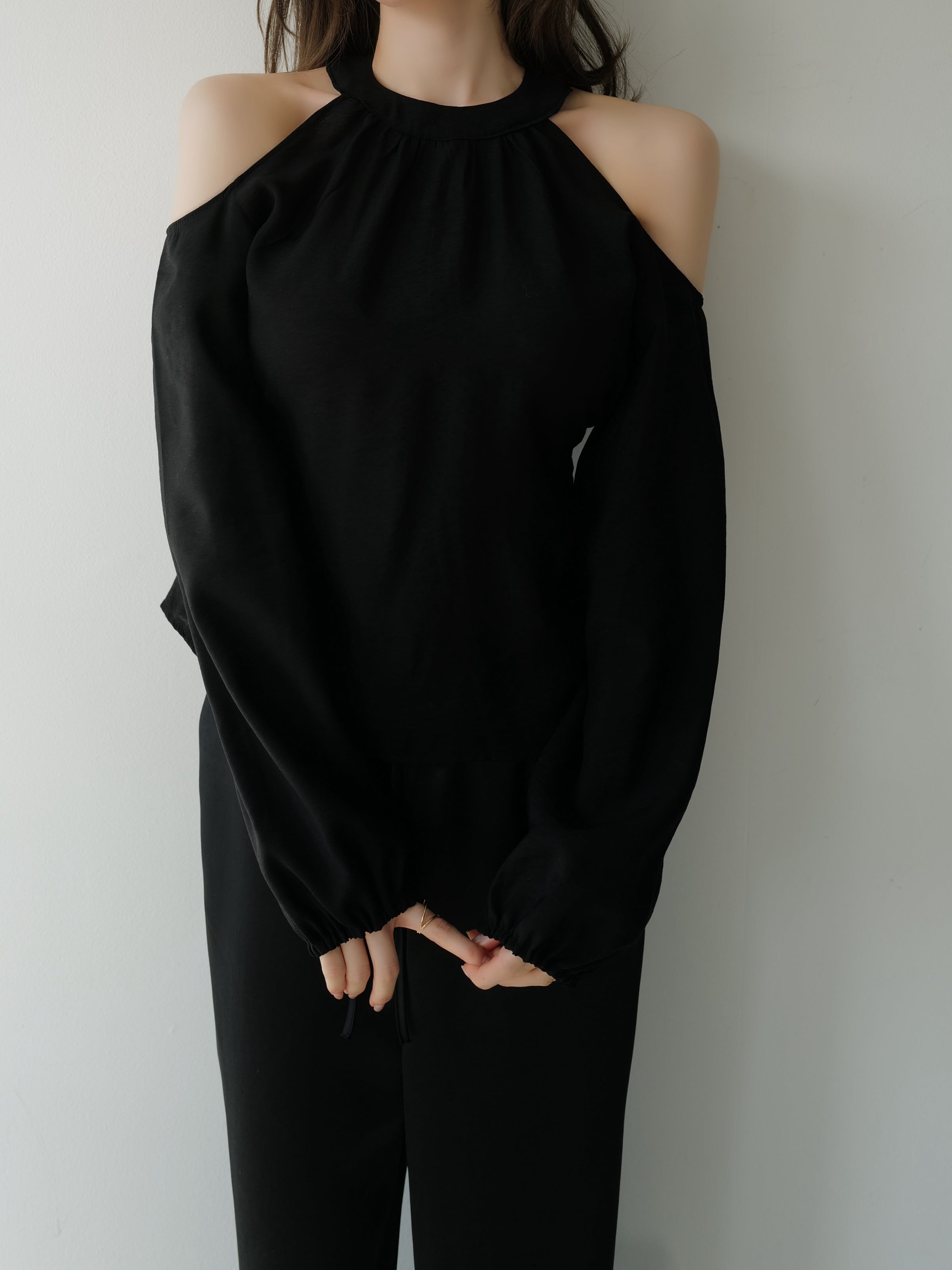 halter neck chiffon blouse