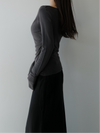 cowl silhouette stretching tops