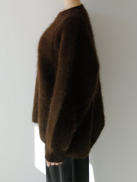 round neck angora knit