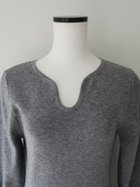 design neck flared long dress