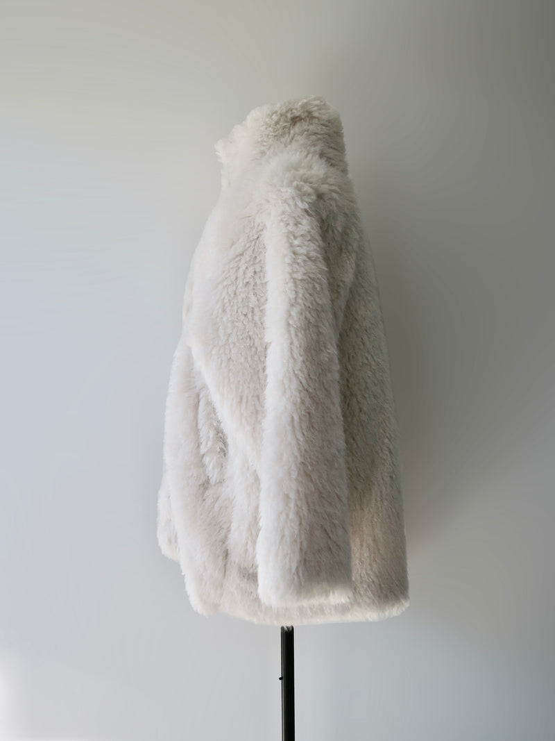 shaggy over sized short coat
