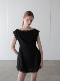boat neck tweed mini dress (POP UP)