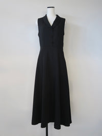 shawl collar sleeveless dress