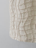 wavy tile pattern long sleeve dress