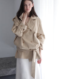 modern short trench coat