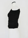 one shoulder ruched tank