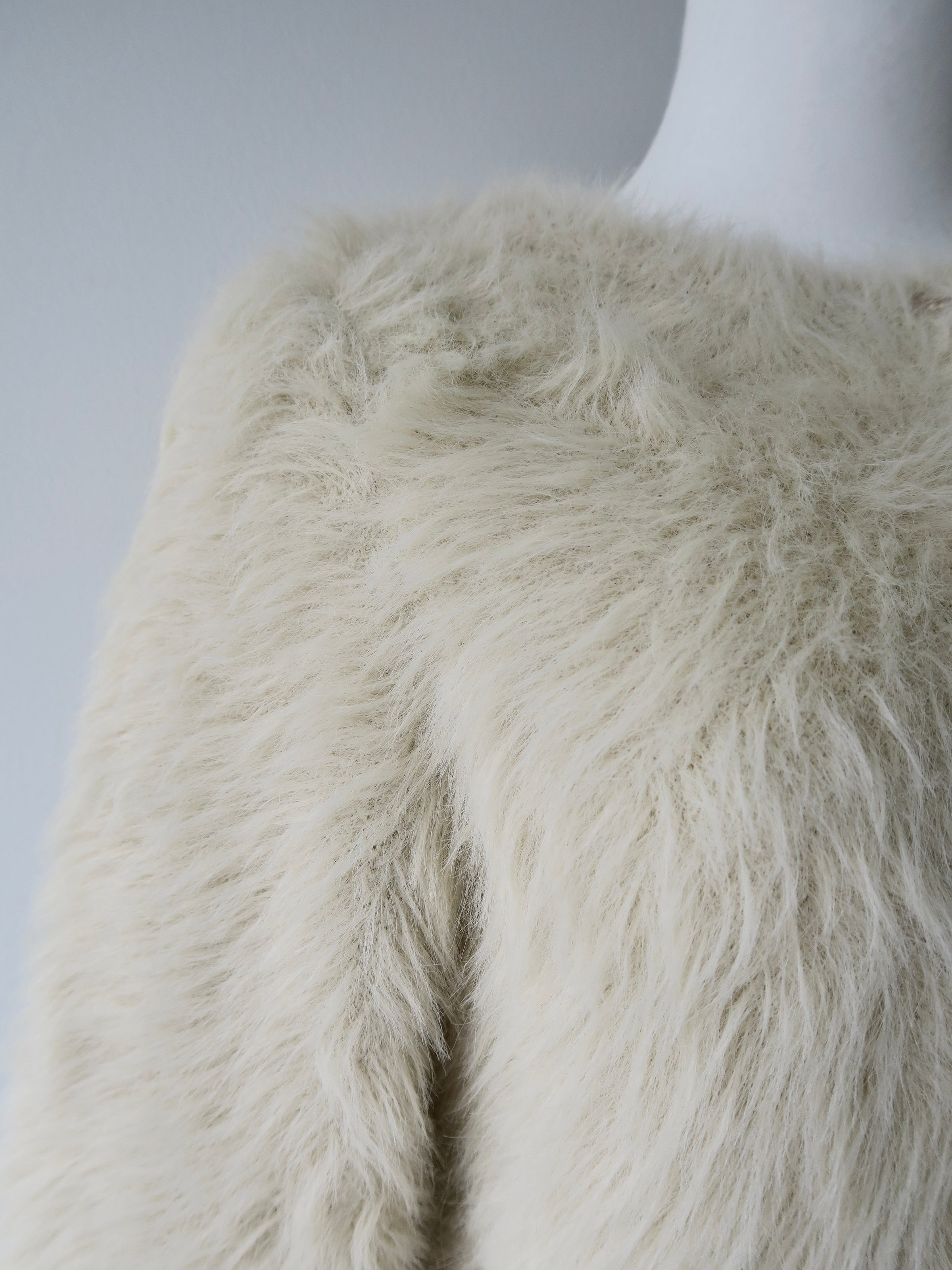 mink-like fur cardigan