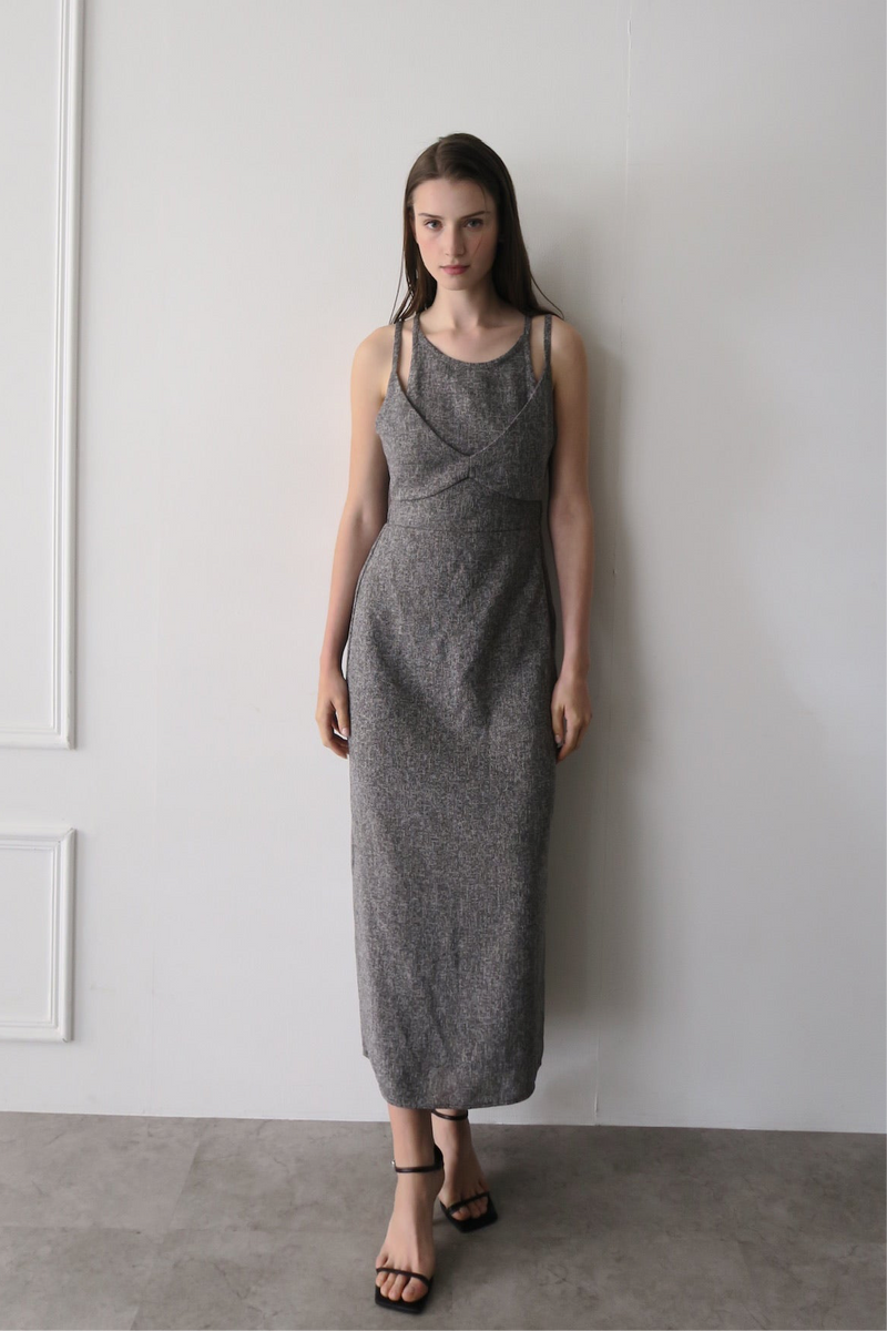 tweed tight cami dress