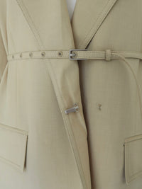 wool belted tailored jacket