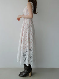 classic lace long dress