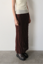fringe knit tight skirt