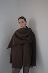 cashmere cape half coat