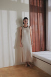 bicolor long knit dress