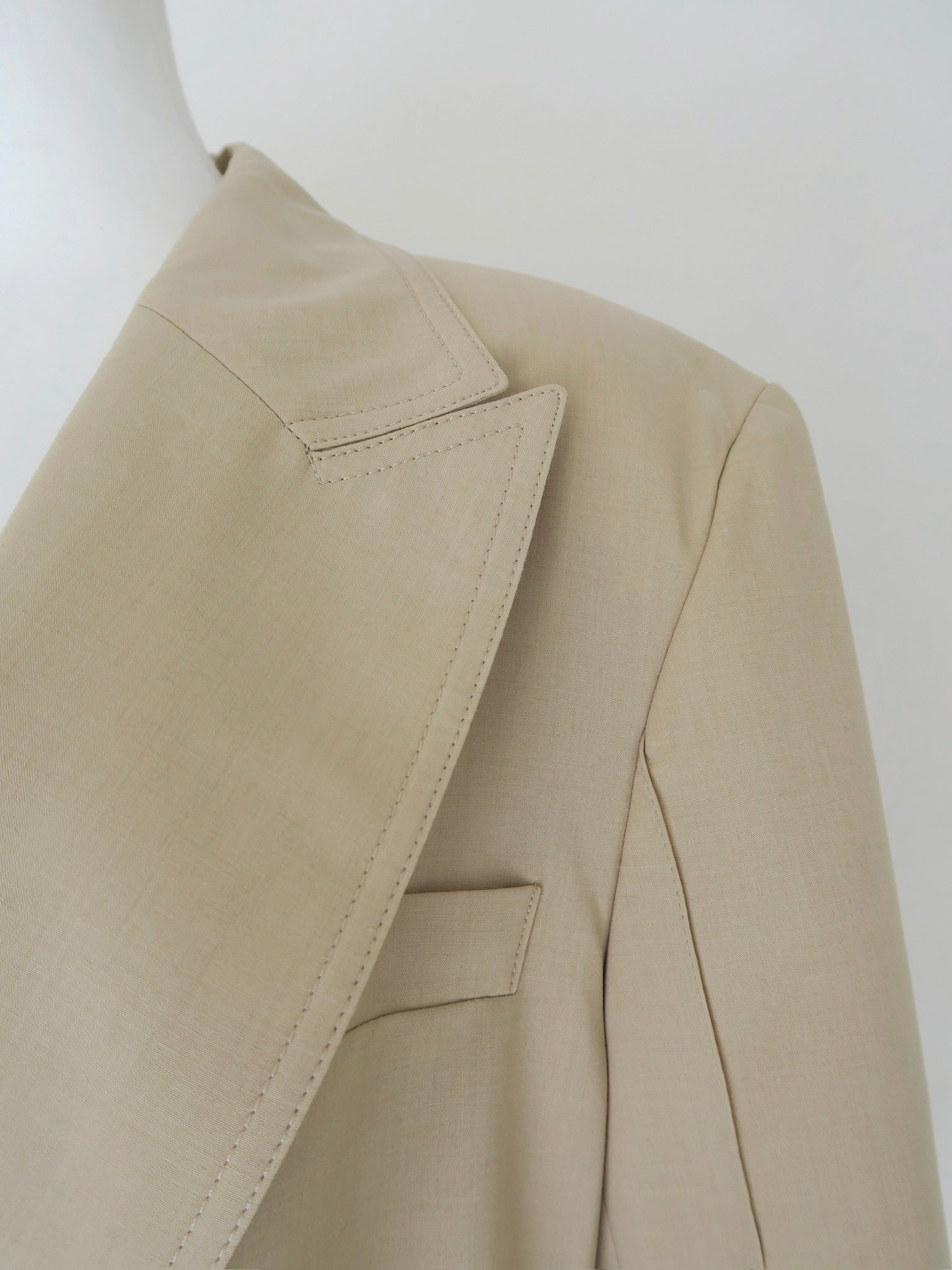 wool belted tailored jacket