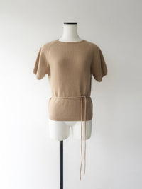 wool soft short sleeve knit