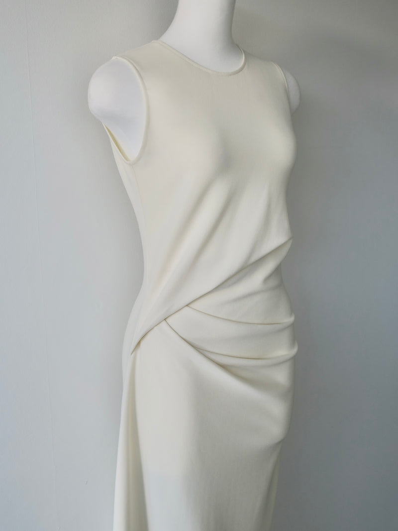 volume drape tank dress