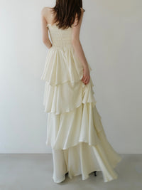 frill tiered maxi dress