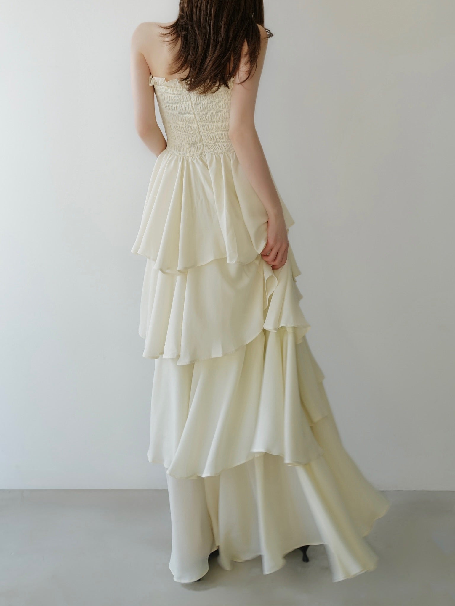 frill tiered maxi dress