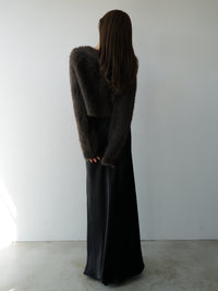 mink-like fur cardigan