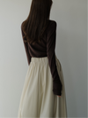 cowl silhouette stretching tops