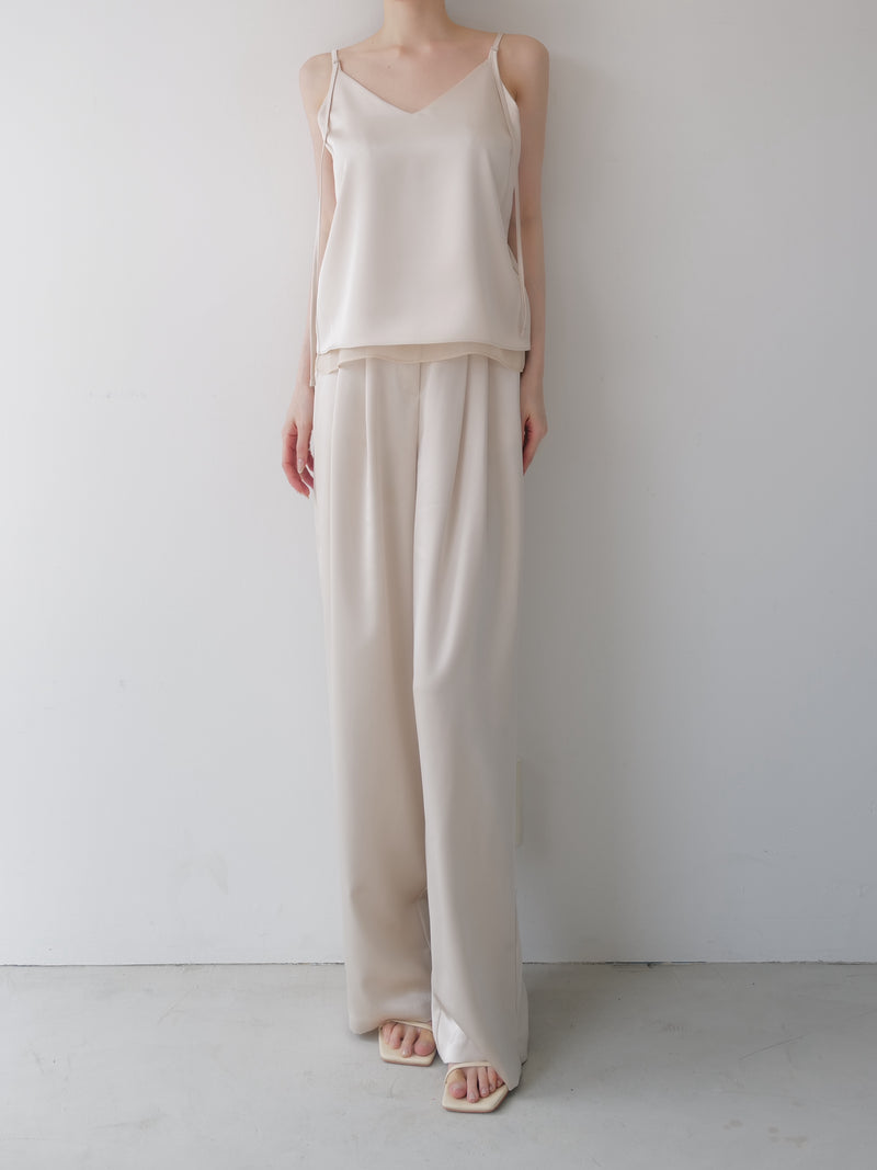 luxe satin wide pants