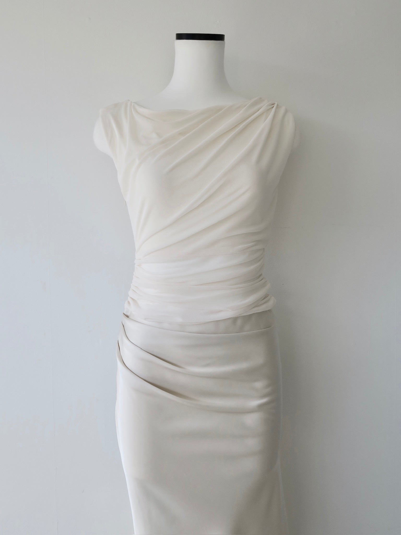 sheer nuance gathered dress