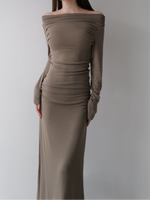 softly ruched long sleeve shirt