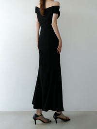 drape mermaid dress