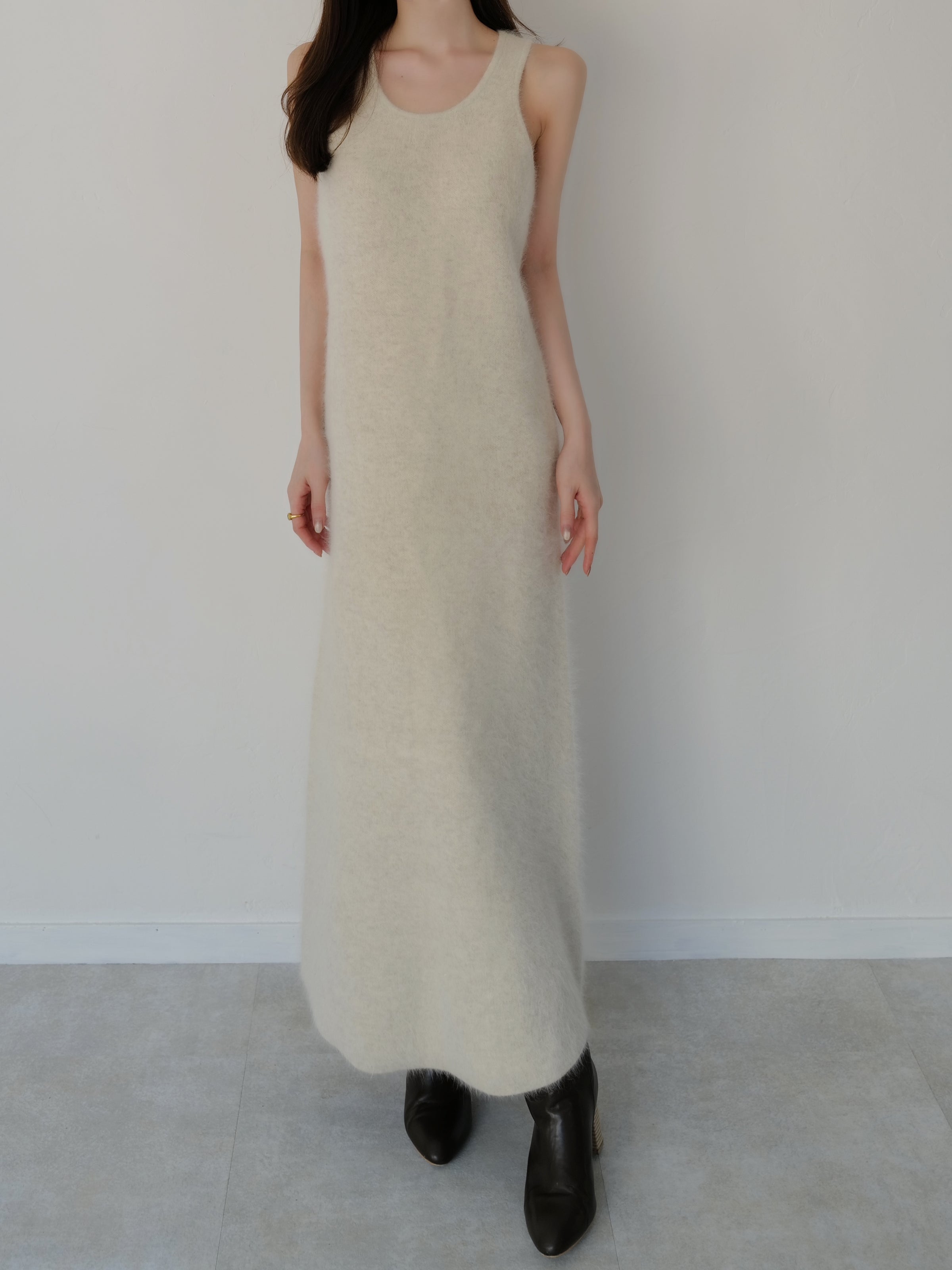 angora maxi knit dress