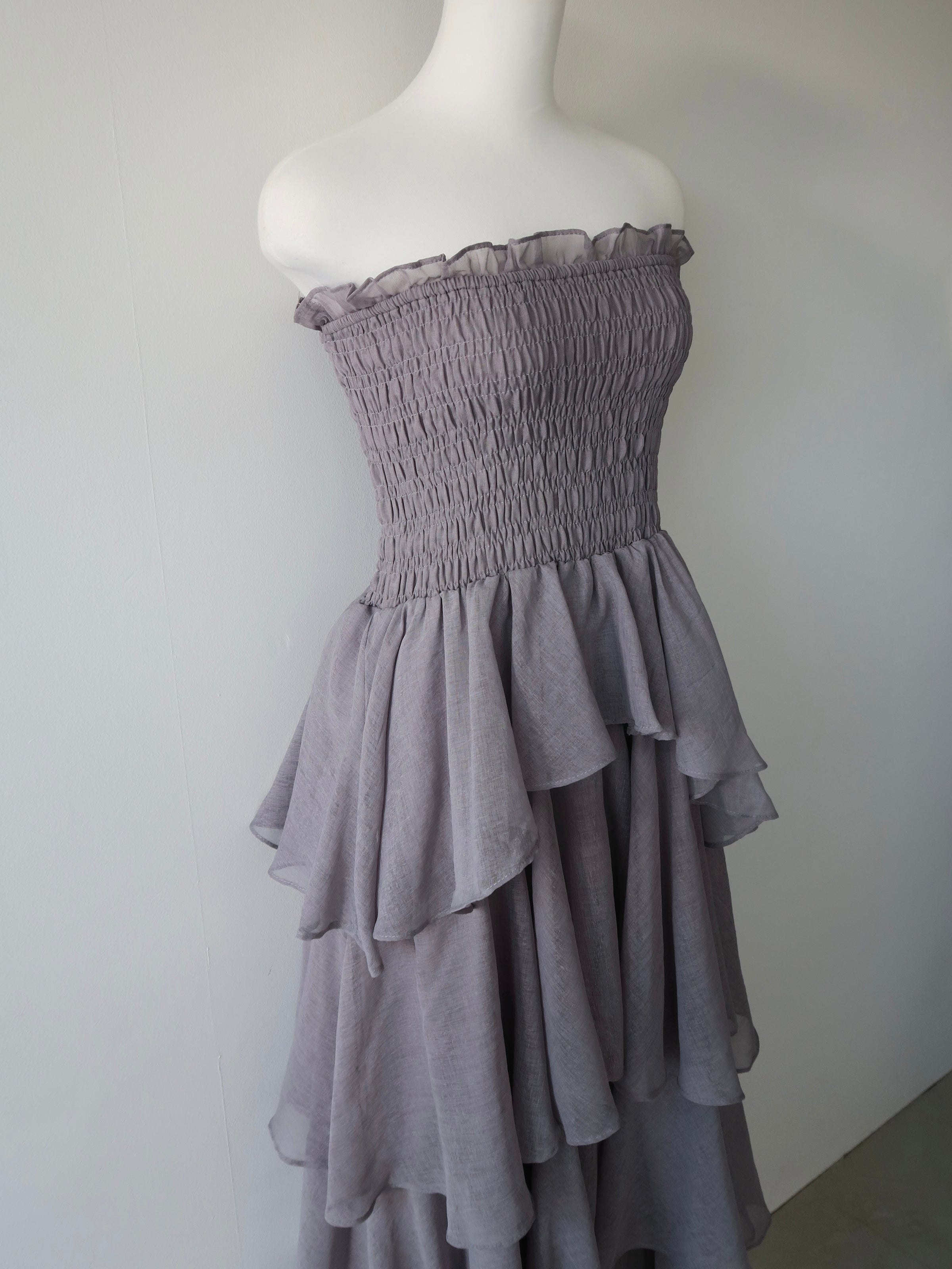 frilly tiered dress