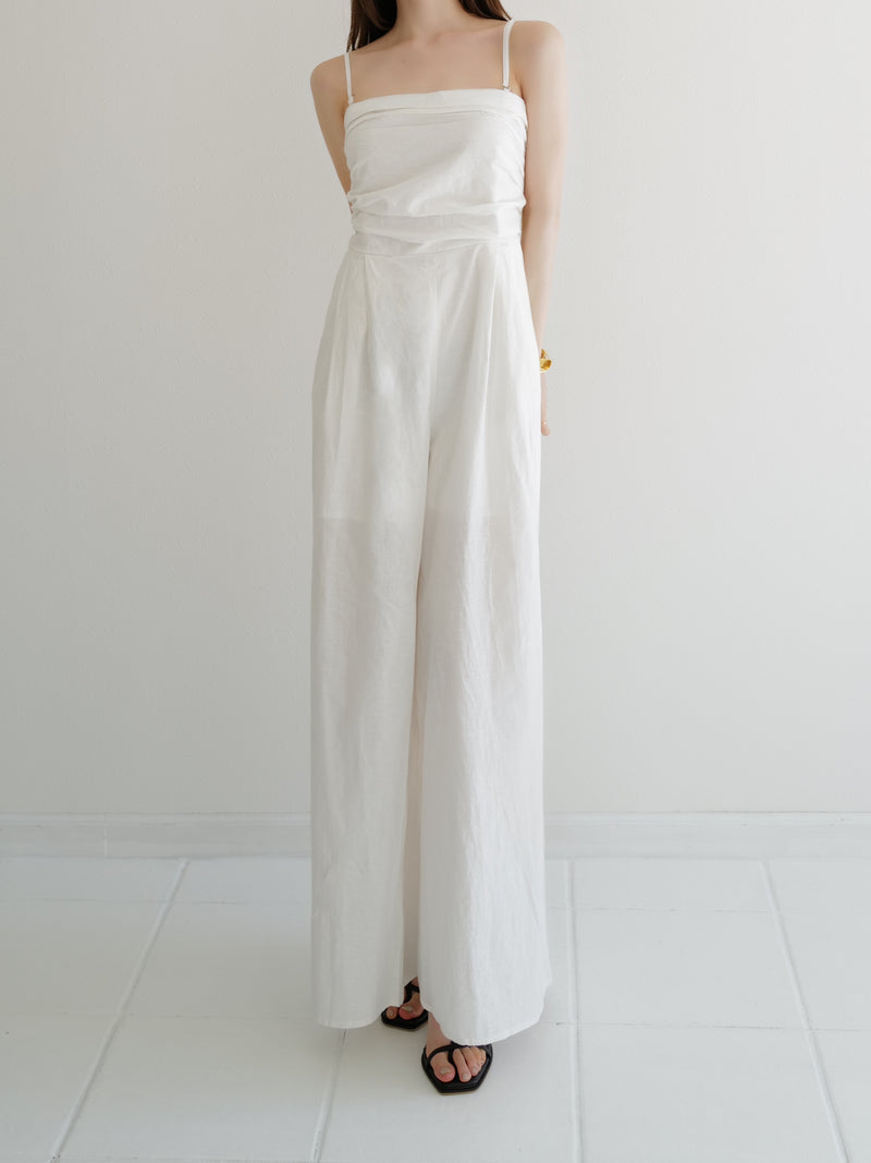 gathered bare jumpsuits