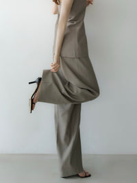 minimal wide trousers